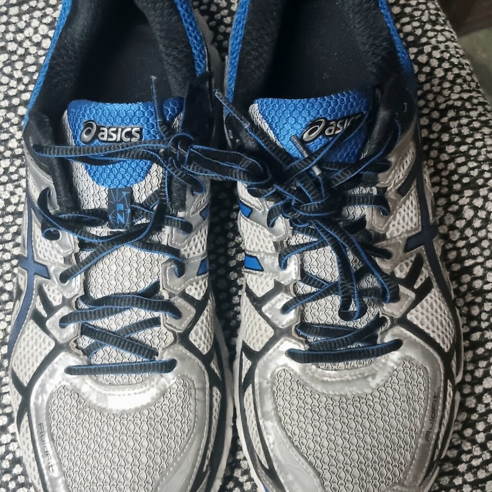 ASICS Gel Kayano 21 Men's Size 11 Blue Silver Black Athletic Running Shoes